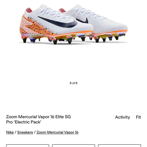 Nike Zoom Mercurial Vapor 16 Elite Soft Ground Pro ‘Electric Pack’ Cleats - Picture 12 of 12